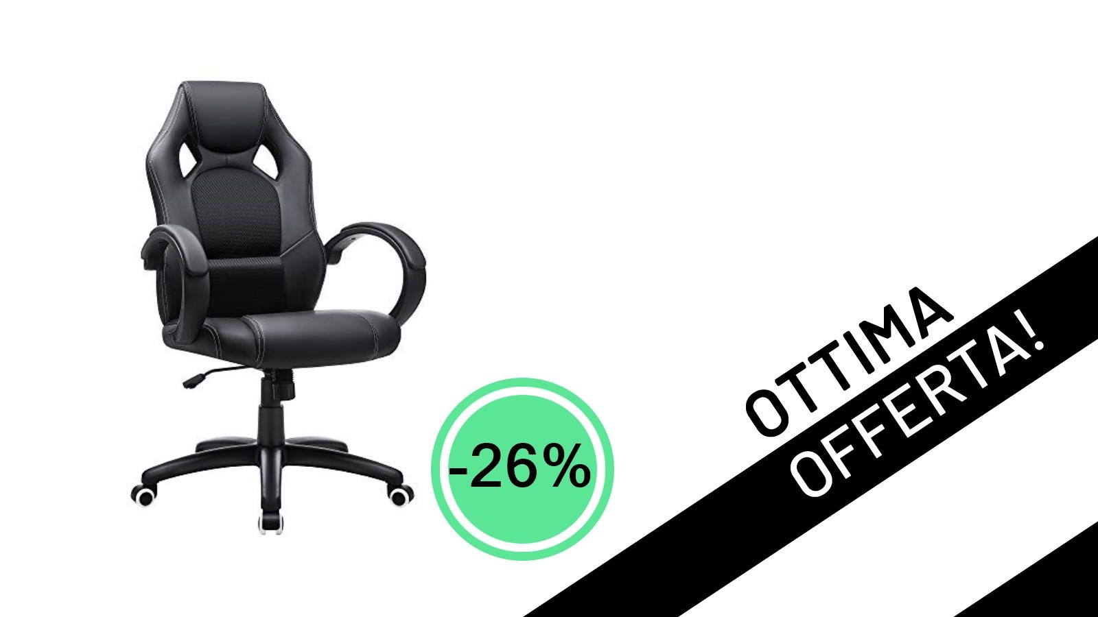 SONGMICS Sedia Gaming OBG56B: Comfort e Stile in Offerta Imperdibile a soli 84,99€!