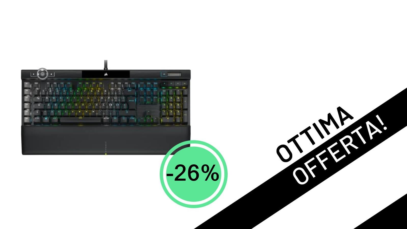 Affare da non credere: la tastiera gaming Corsair K100 RGB crolla del 26%!
