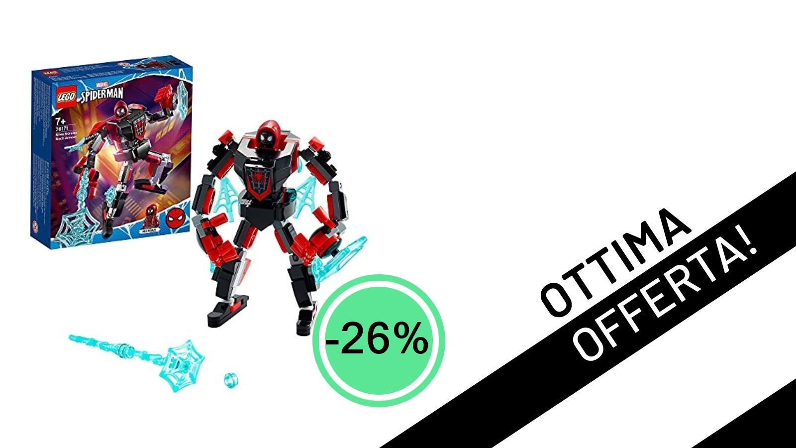 L'Armatura Mech di Miles Morales LEGO 76171 è in offerta imperdibile con il 26% di sconto!