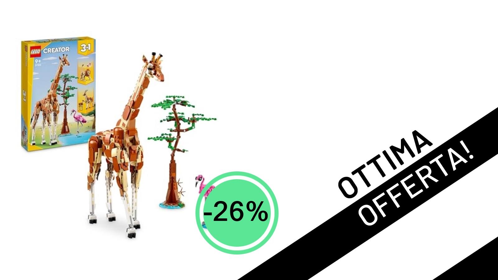 LEGO Creator 3 in 1 Animali del Safari: L'Avventura Creativa in Offerta Imperdibile!
