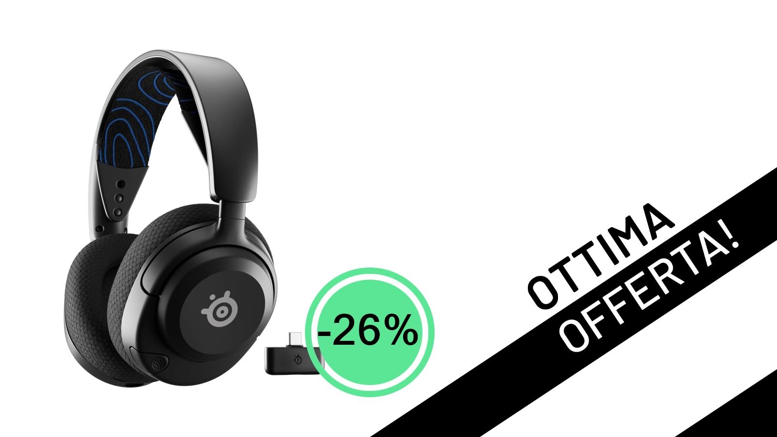 SteelSeries Arctis Nova 5P: Le Cuffie PS5 Wireless con Driver al Neodimio Scontate del 26% a soli 99,99€!