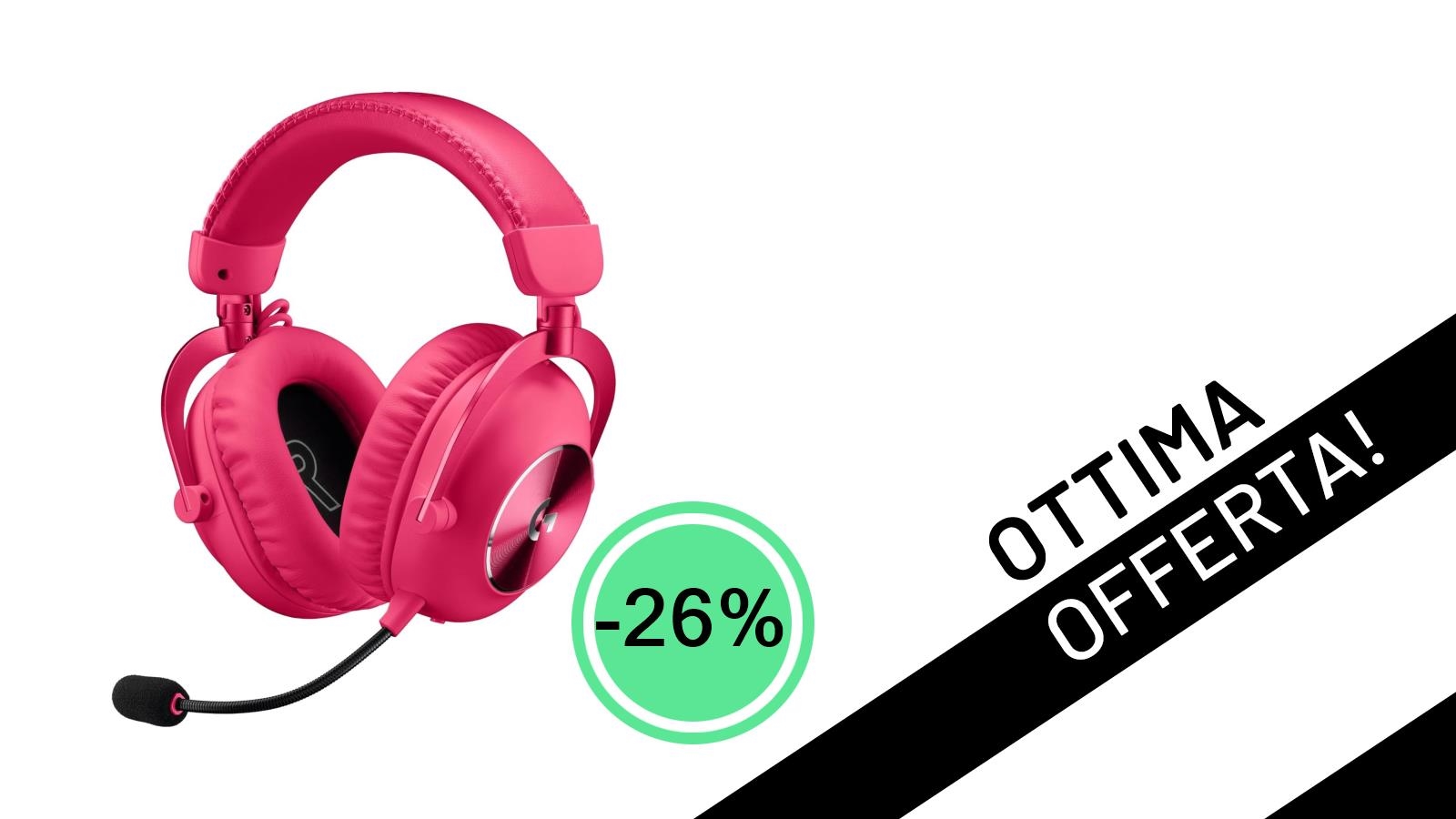 Offerta Imperdibile: Le Logitech G PRO X 2 LIGHTSPEED Magenta Scontate del 26%!
