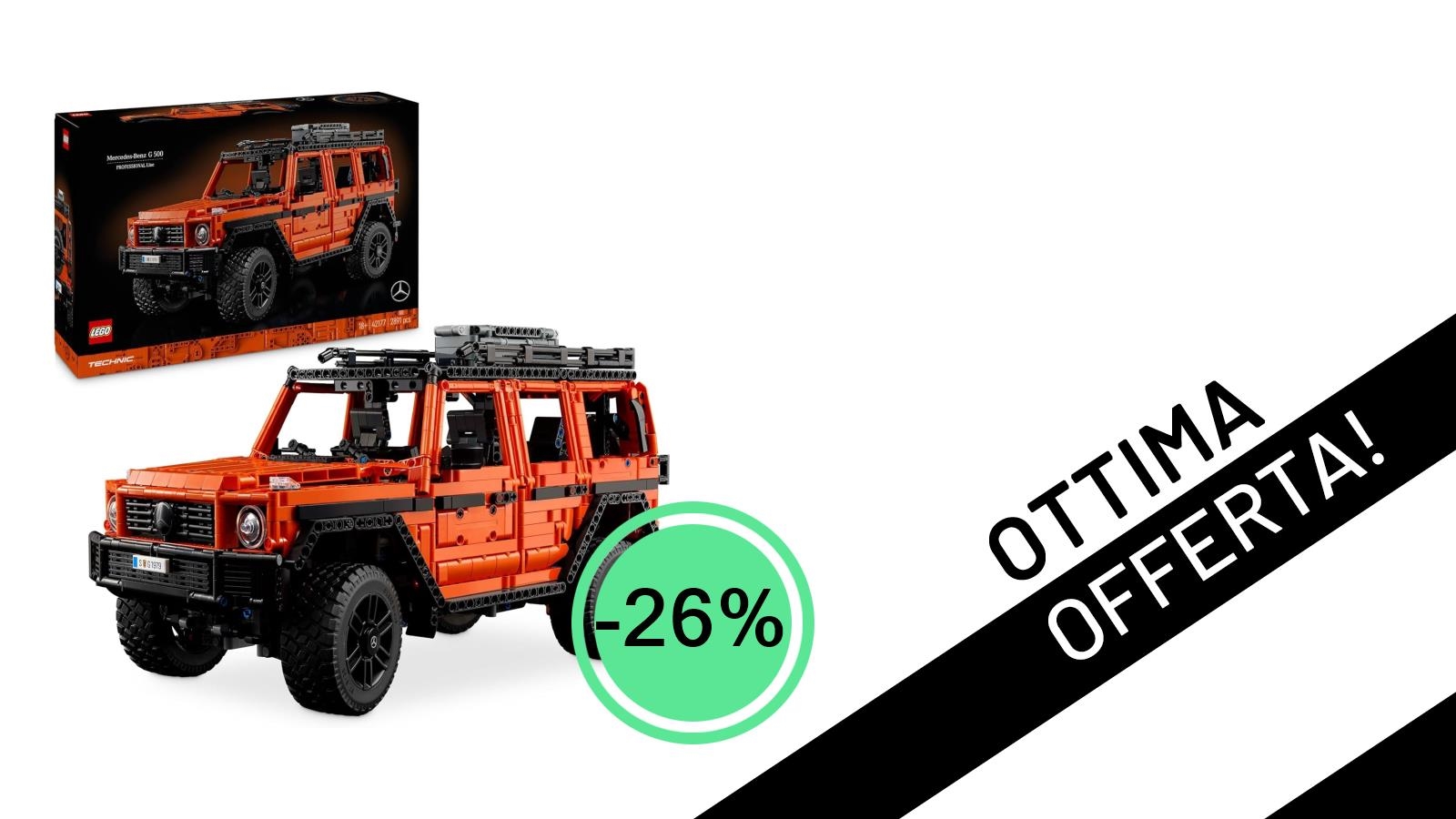 Imbattibile: il LEGO Technic Mercedes-Benz G 500 scende a soli 184,20€ con uno sconto del 26%!