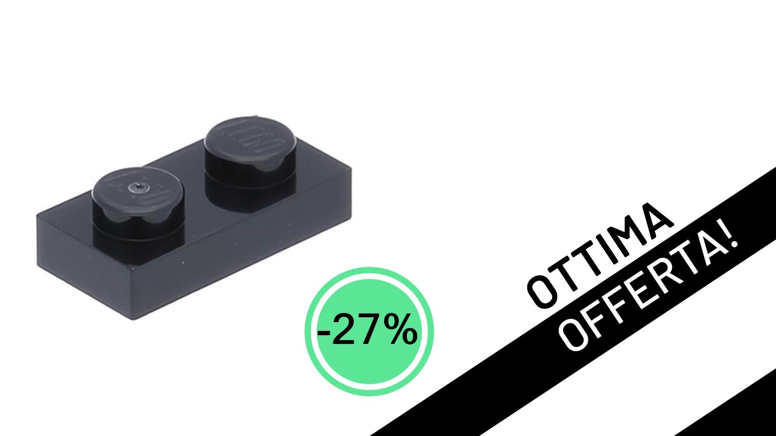 Offerta LEGO Imperdibile: 50 Piastre Nere 1x2 con il 27% di Sconto a Soli 7,53€!