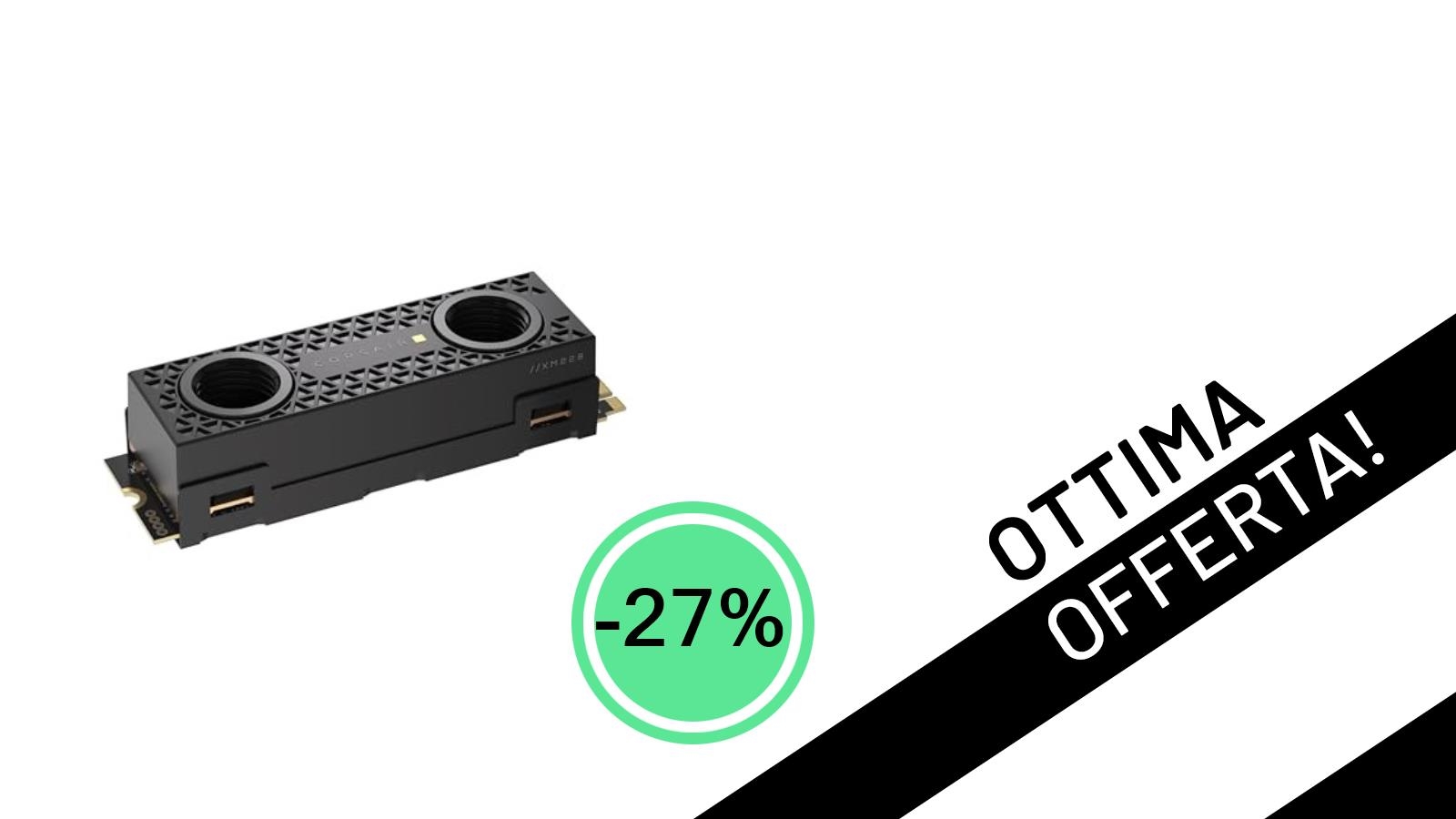 L'SSD <strong>Corsair MP700 PRO SE Hydro X da 2TB</strong> è in offerta lampo: prestazioni Gen5 e raffreddamento a liquido a un prezzo mai visto!