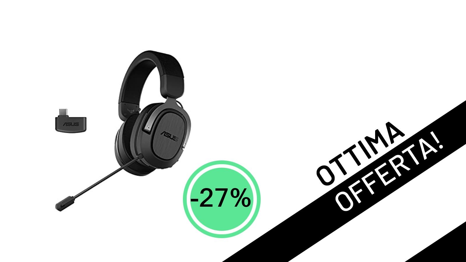Offerta da non perdere: le cuffie ASUS TUF Gaming H3 Wireless crollano a 73€!