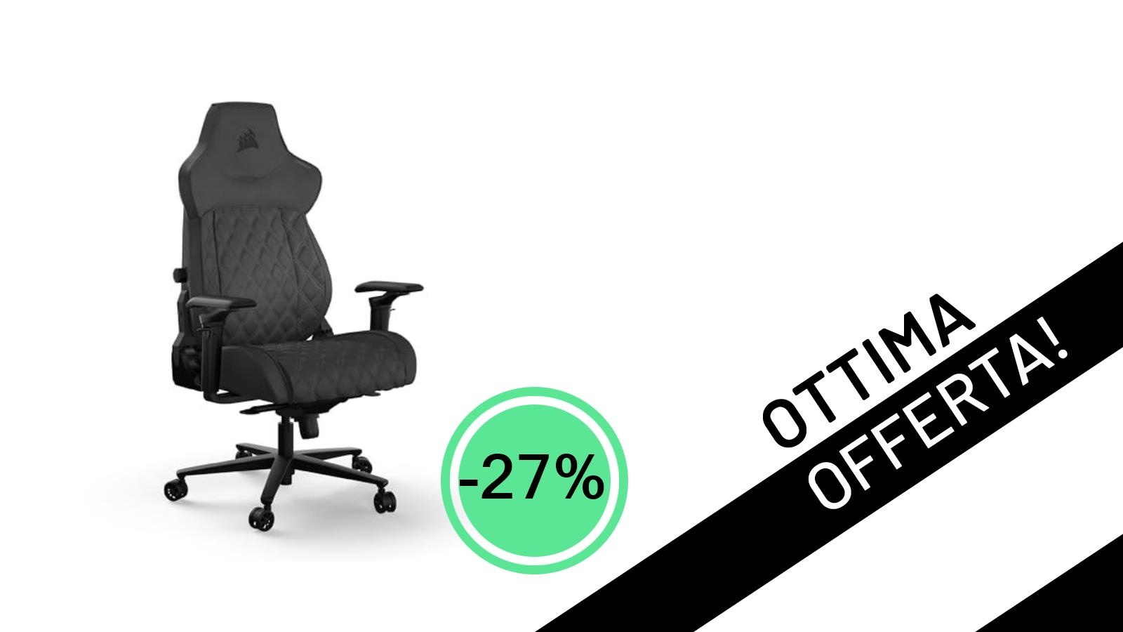 L'Offerta Imperdibile sulla Sedia Gaming <strong>Corsair TC500 LUXE</strong>: Comfort Premium con uno Sconto del 27%!