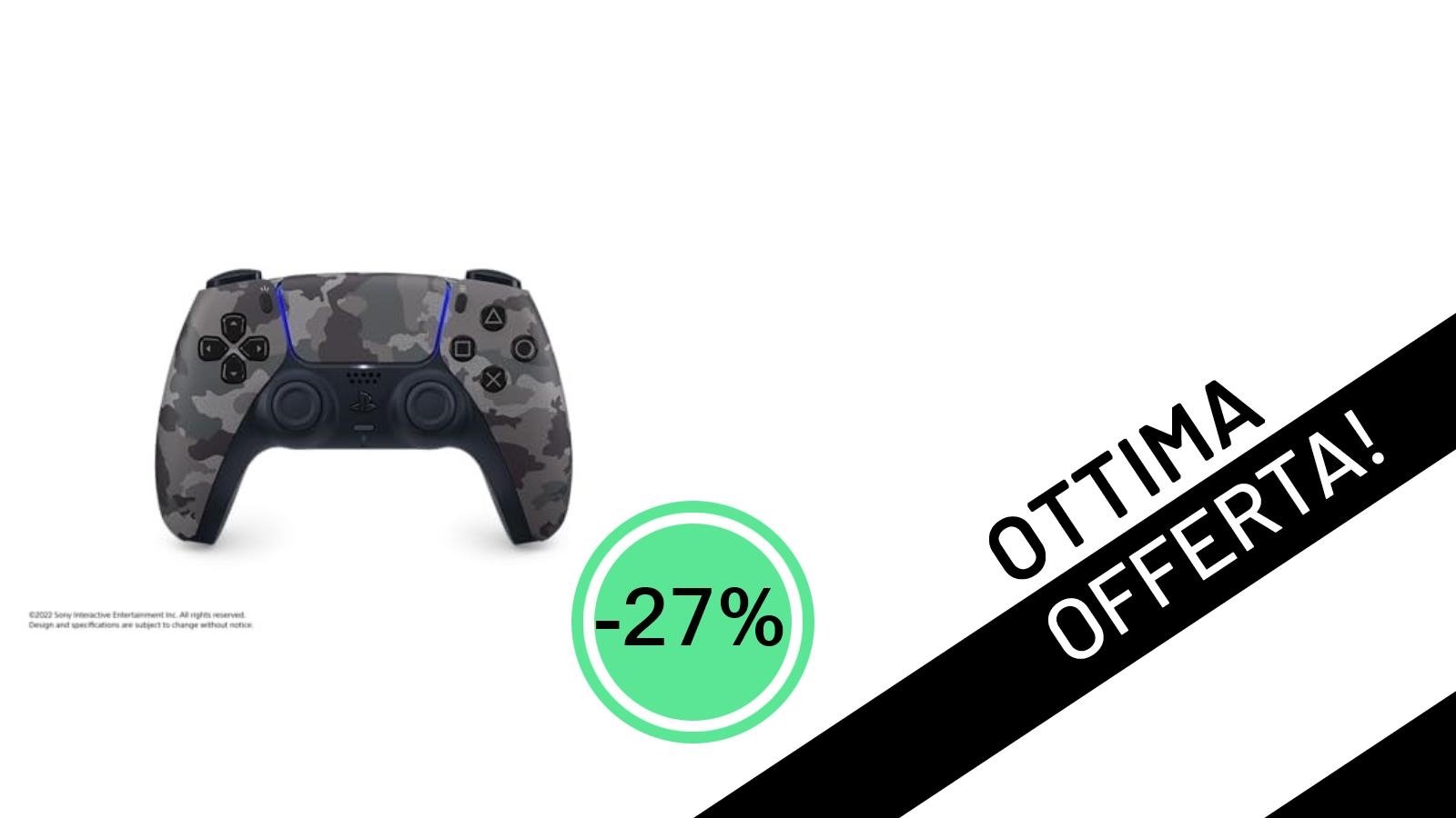 Offerta Imperdibile: Il Controller DualSense Gray Camouflage Scontato del 27% a Soli 54,99€!