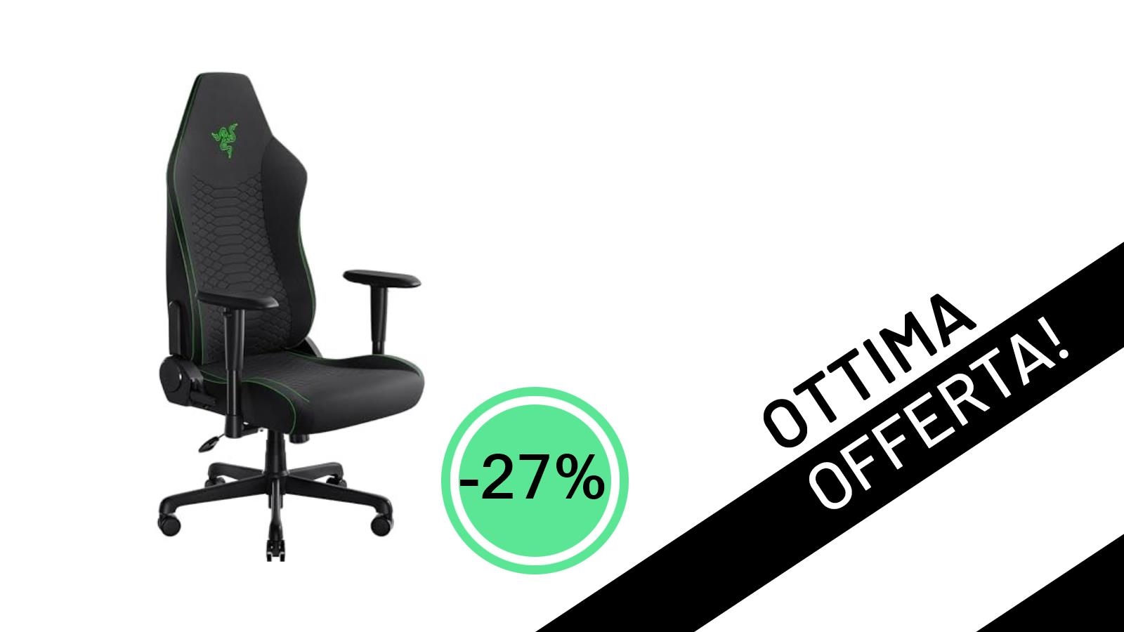 Razer Iskur V2 X: Il Comfort Gaming Essenziale Scontato del 27% a soli 219,99€!