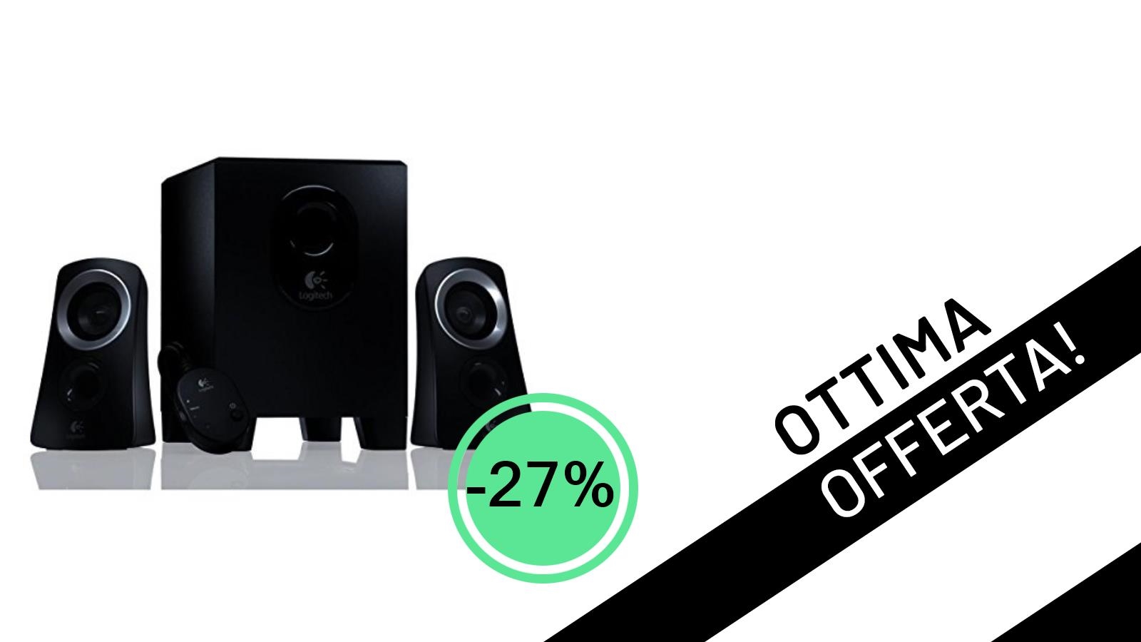 Offerta imperdibile: le Logitech Z313 2.1 con subwoofer ora a soli 60,60€!