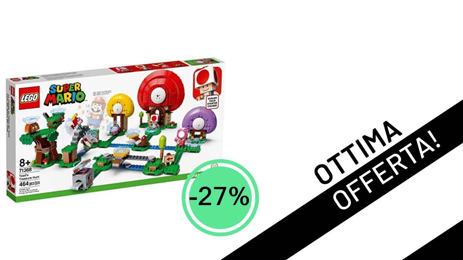 Affare d'Oro: LEGO Super Mario La Caccia al Tesoro di Toad a soli 58€ con il 27% di sconto!