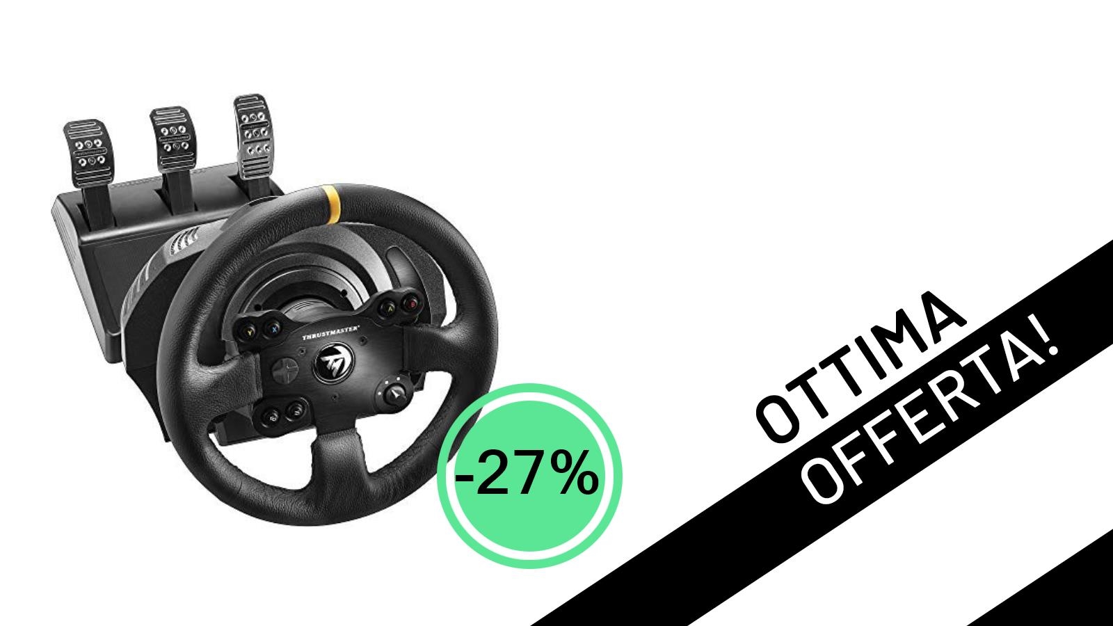 Guida come un professionista: il Thrustmaster TX Racing Wheel Leather Edition in offerta al -27%!