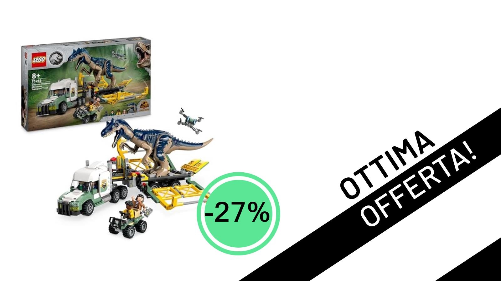 L'Allosauro è in fuga! LEGO Jurassic World 76966 in offerta imperdibile con il -27%!