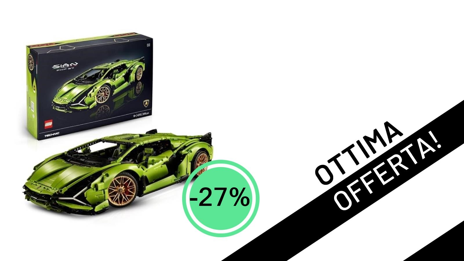 Offerta Lampo: La LEGO Technic Lamborghini Sián FKP 37 Cala del -27%! Un Sogno a 327,57€