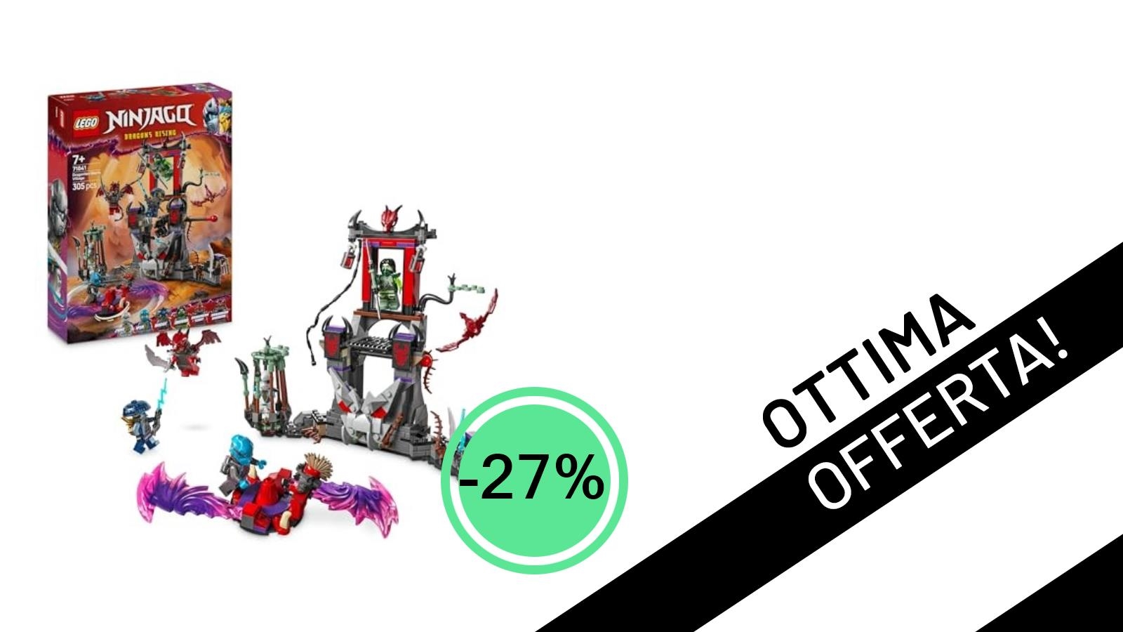 Offerta Imperdibile: Il Castello LEGO NINJAGO Villaggio della Tempesta Dragoniano al -27%!