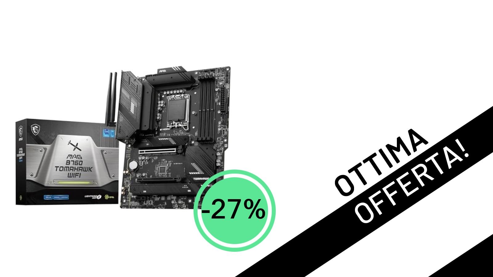 L'MSI MAG B760 TOMAHAWK WIFI crolla del 27%: la scheda madre ATX da gaming a un prezzo incredibile!