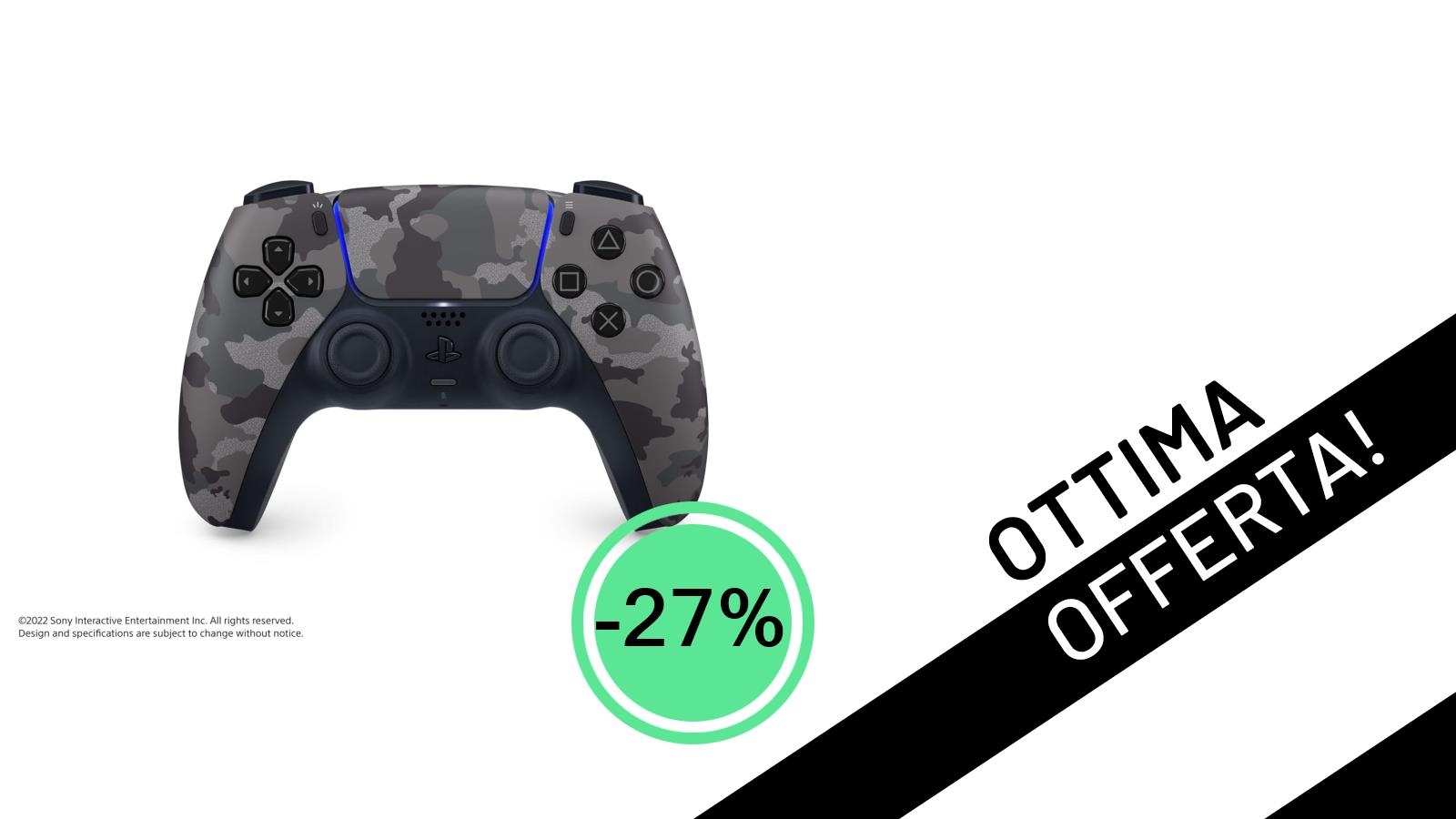 Offerta Imperdibile: Il Controller DualSense Gray Camouflage Scontato del 27% a Soli 54,99€!