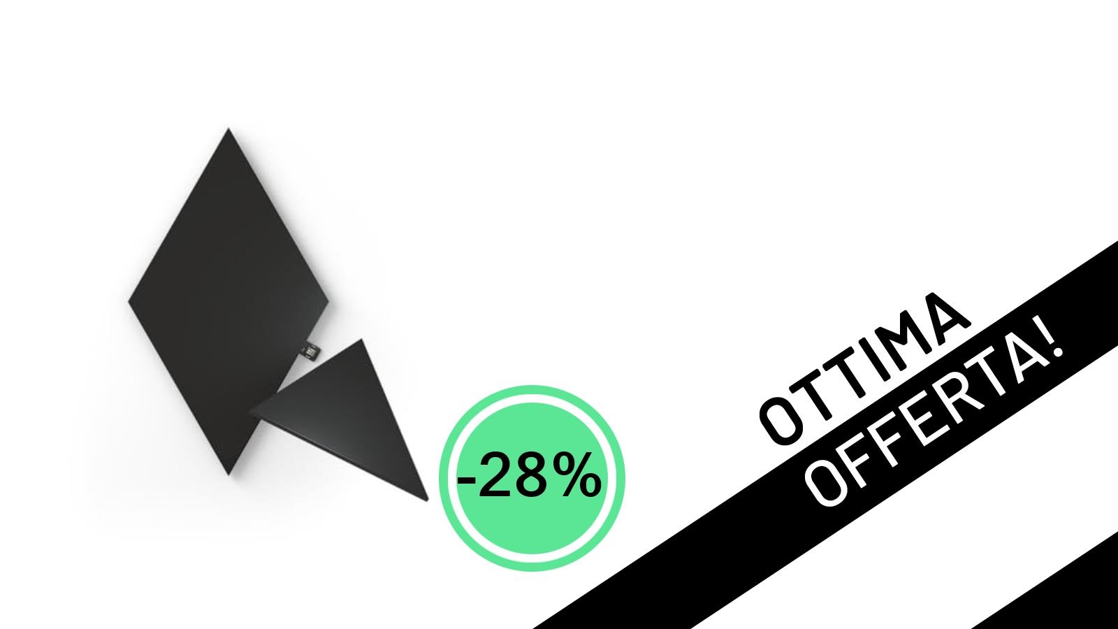 Illumina la tua casa con stile: il Nanoleaf Shapes Ultra Black Triangle in offerta imperdibile!