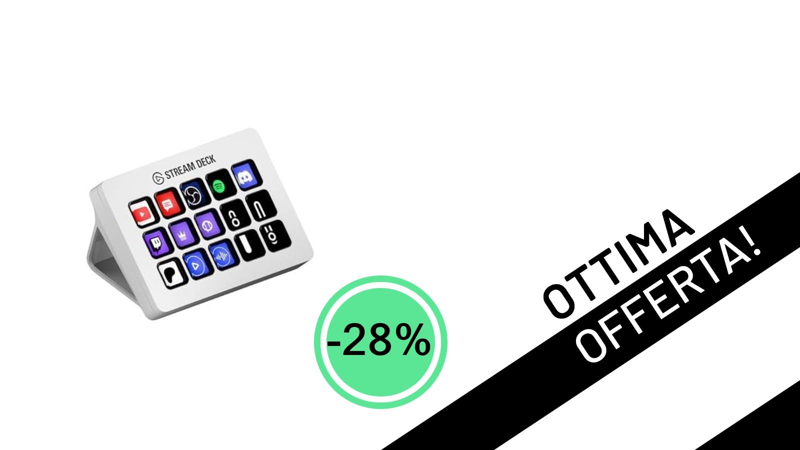 L'Elgato Stream Deck MK.2 White è in offerta imperdibile: controlla il tuo studio con il 28% di sconto!