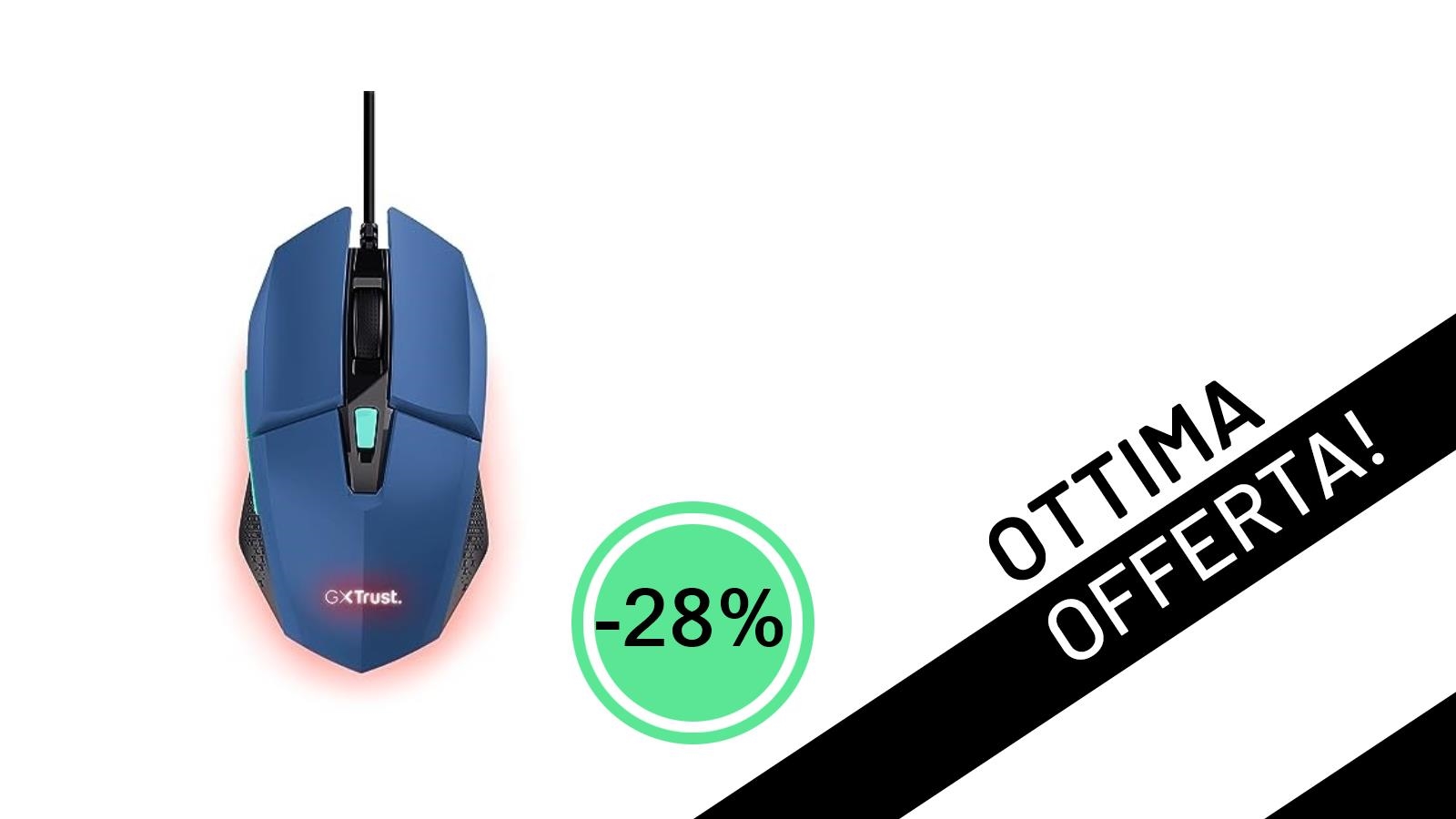 Trust Gaming GXT 109B Felox: Il Mouse Gaming Essenziale con Sconto del -28% a Soli 10,84€!