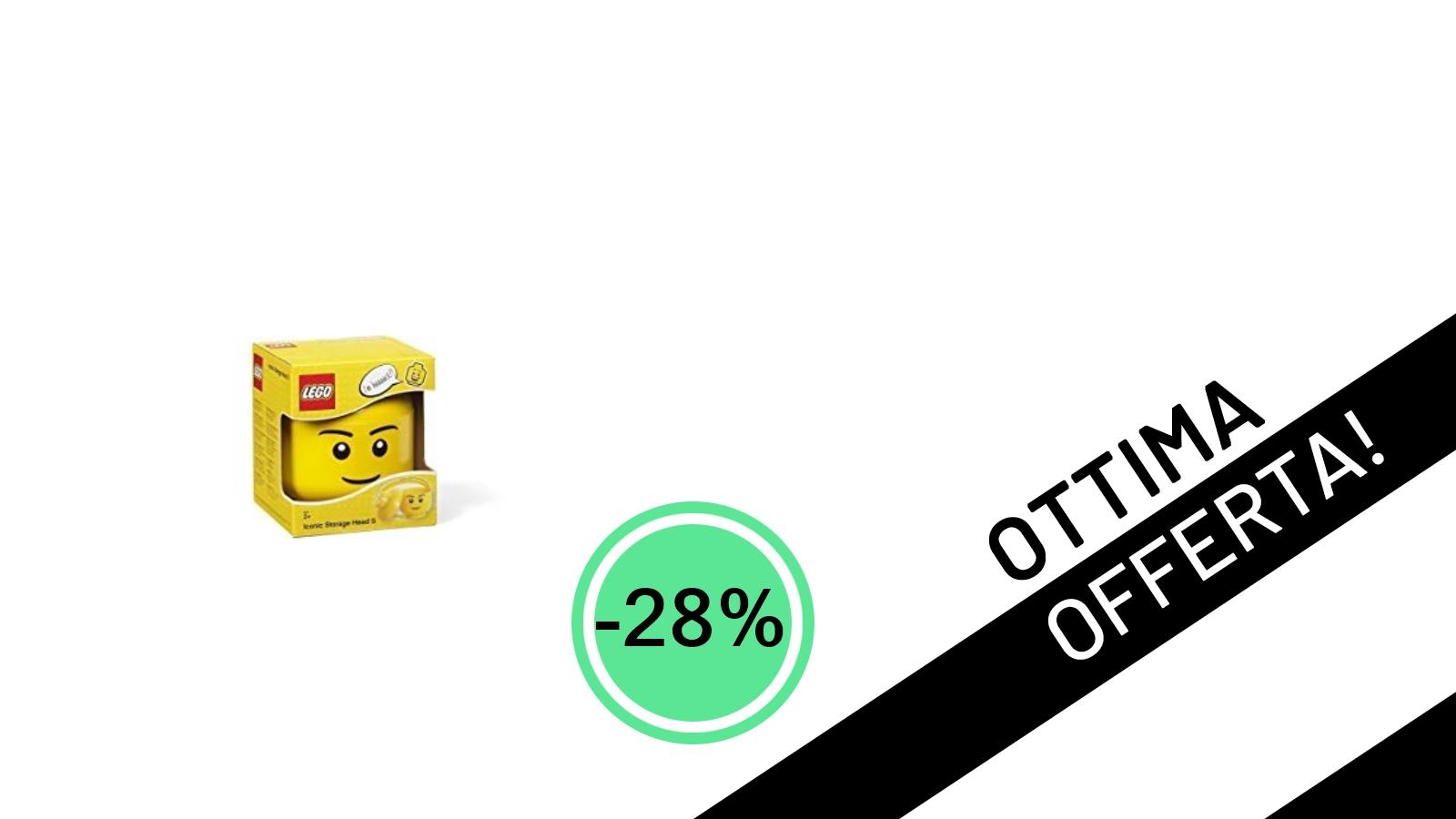L'Iconica Scatola LEGO Testa di Ragazzo Gialla Scontata del 28%: Organizzazione Divertente a Solo 14,42€!