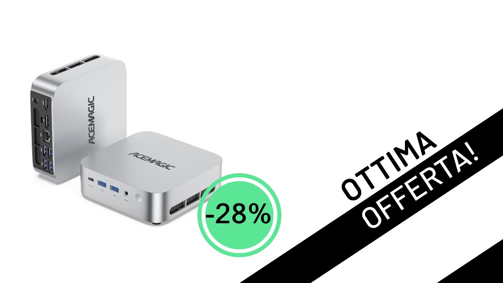 ACEMAGIC M1 Mini PC: Potenza Compatta a un Prezzo Incredibile con il -28% di Sconto!