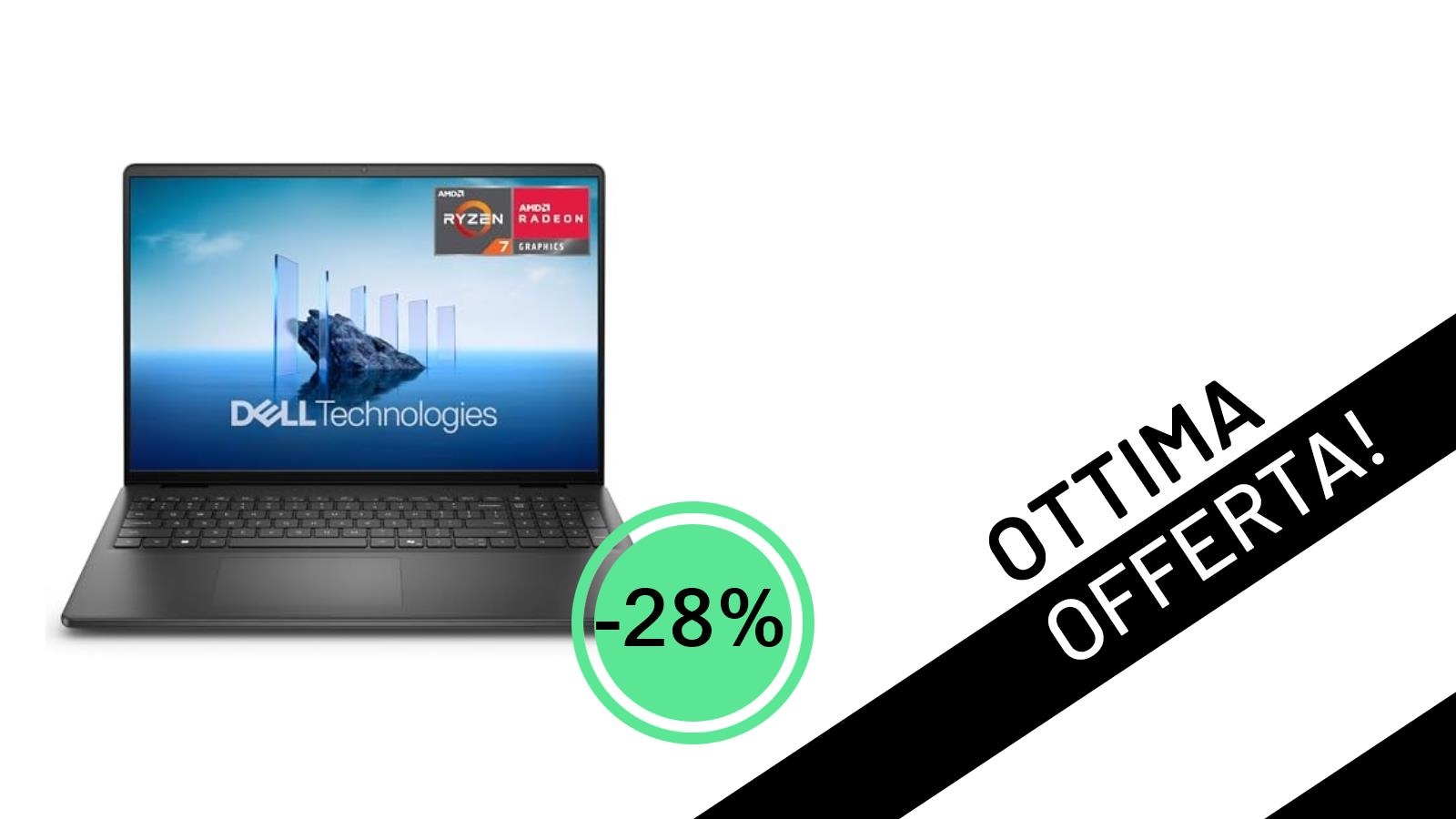 Offerta Lampo: Il Potente Dell 16 Laptop con Ryzen 7 e 1TB SSD Scontato del 28% a Soli 699€!