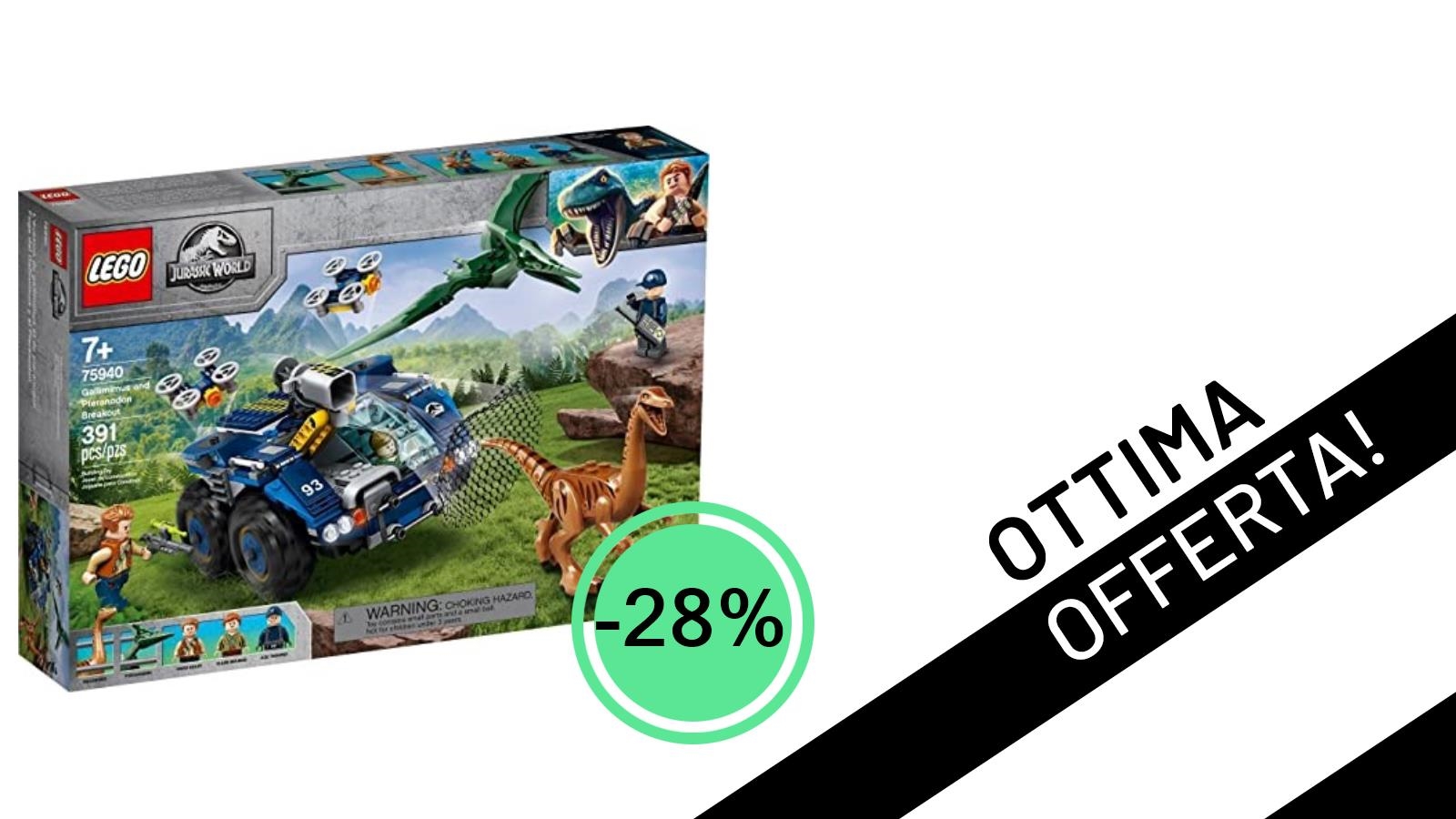Offerta imperdibile LEGO Jurassic World: Il set Gallimimus e Pteranodonte al -28%!