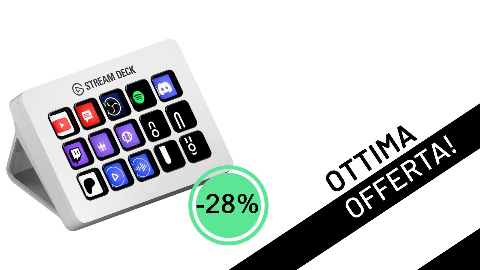 L'Elgato Stream Deck MK.2 White è in offerta imperdibile: controlla il tuo studio con il 28% di sconto!