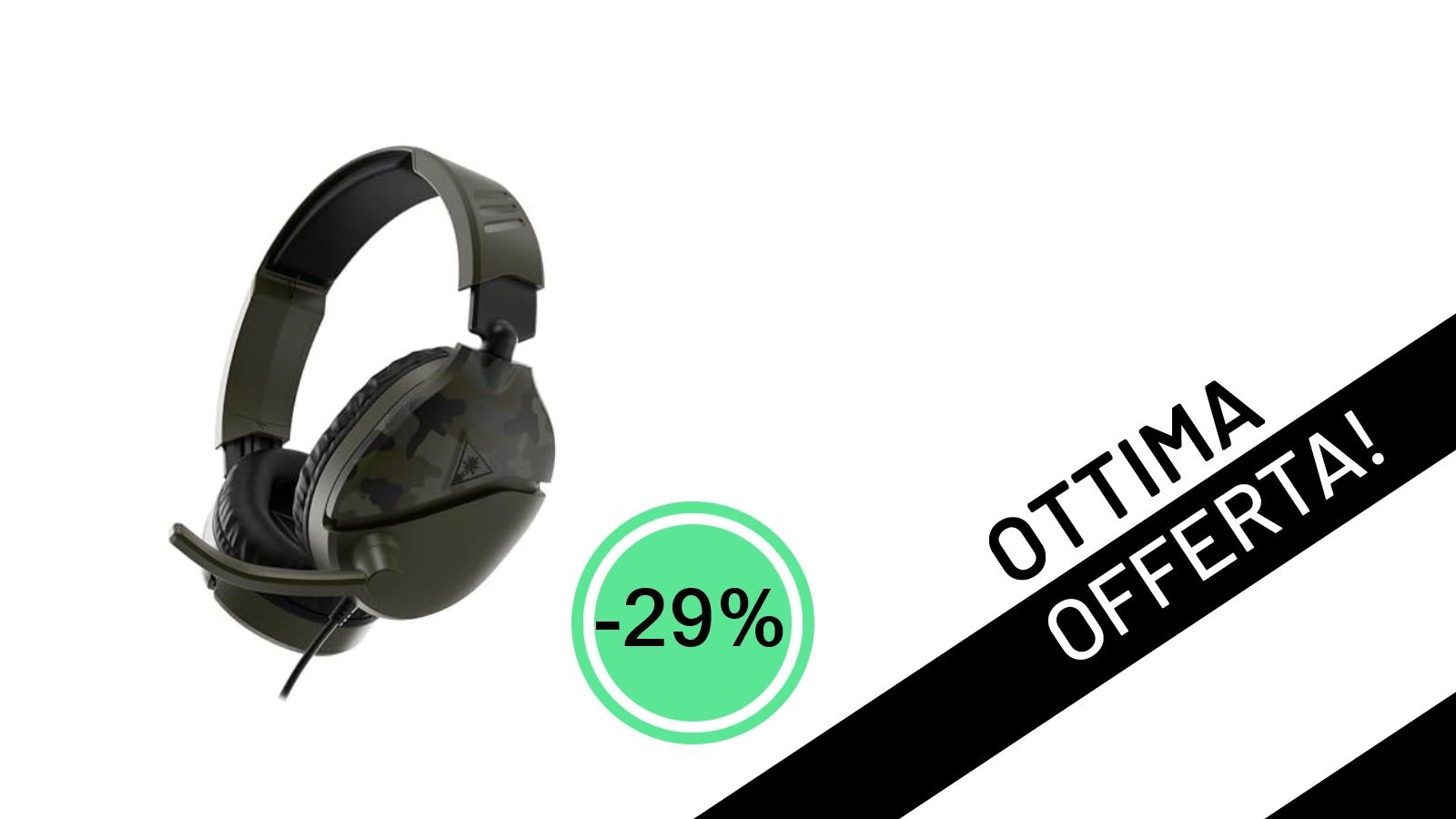 L'Offerta Imperdibile: Turtle Beach Recon 70 Camo Verde a soli 24,99€ per tutte le tue console!