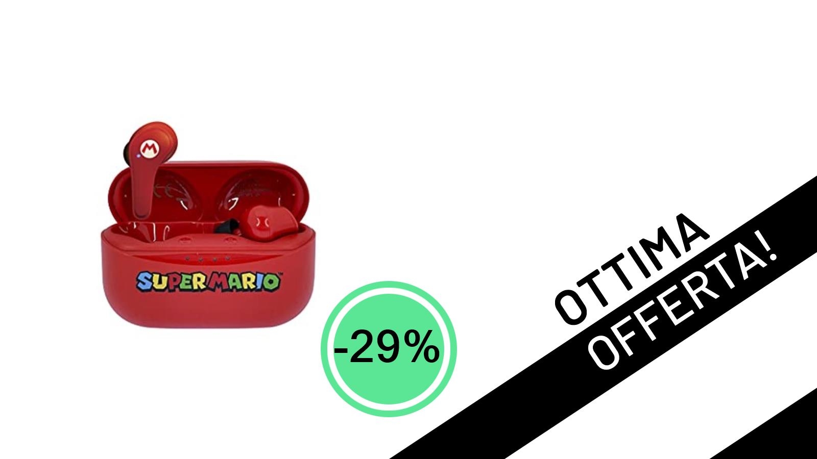 Gli Earpods Super Mario (Red) di OTL Technologies al minimo storico: un gadget imperdibile!