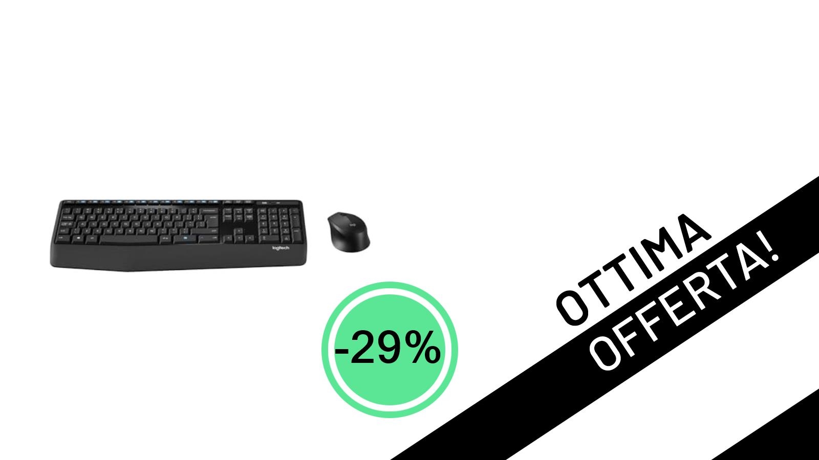 Offerta Shock! Il Combo Logitech MK345 con Tastiera e Mouse è tuo a soli 46€