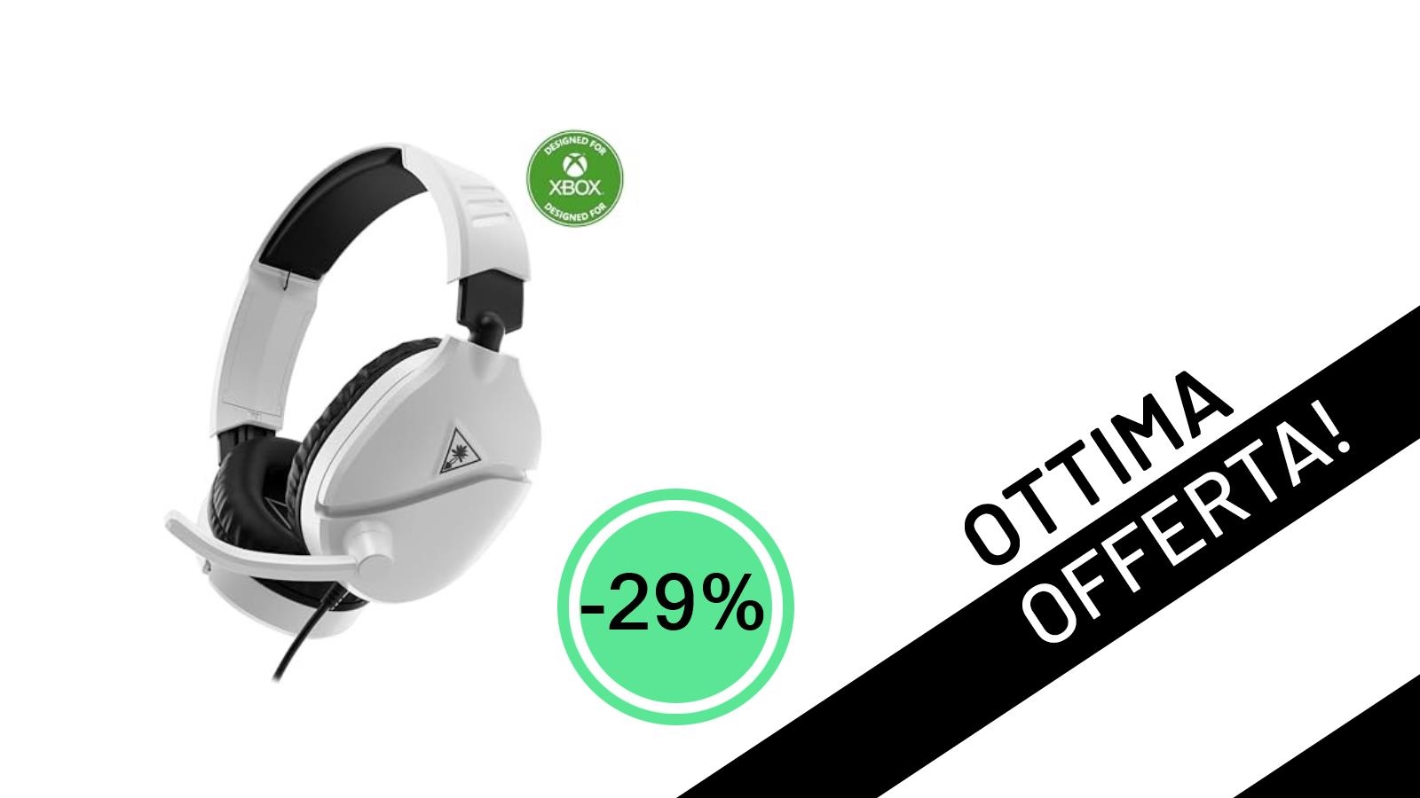 Offerta Imperdibile: Le Turtle Beach Recon 70 Bianche Scontate del 29% a Soli 24,99€ per Tutti i Gamer!