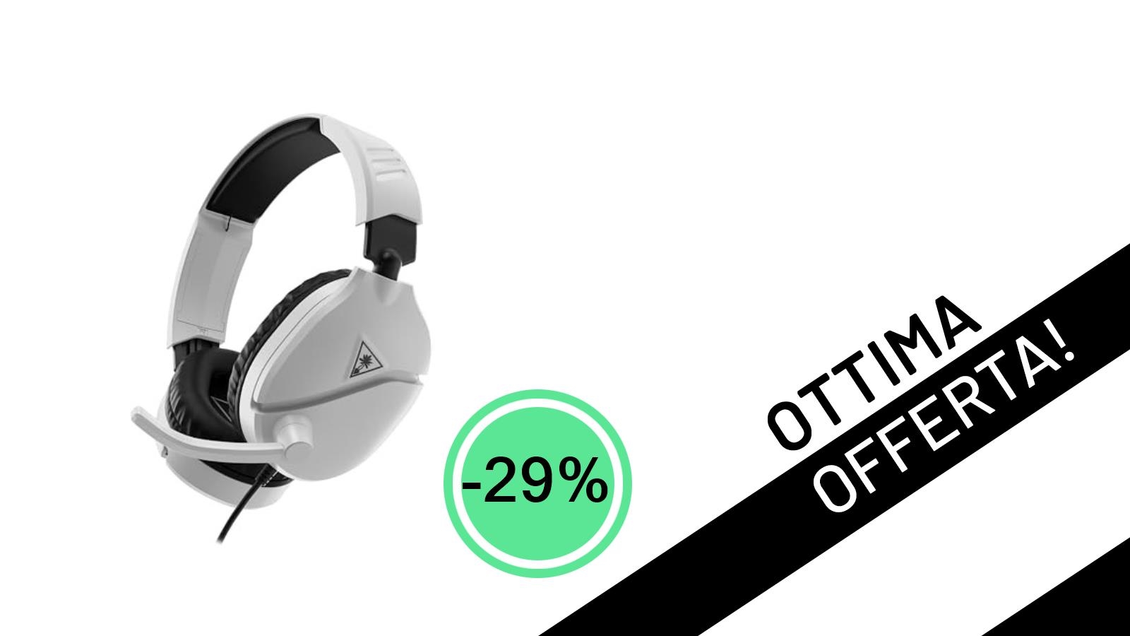Turtle Beach Recon 70 Bianca: L'Offerta Imperdibile per le Cuffie Gaming Multipiattaforma a soli 24,99€!