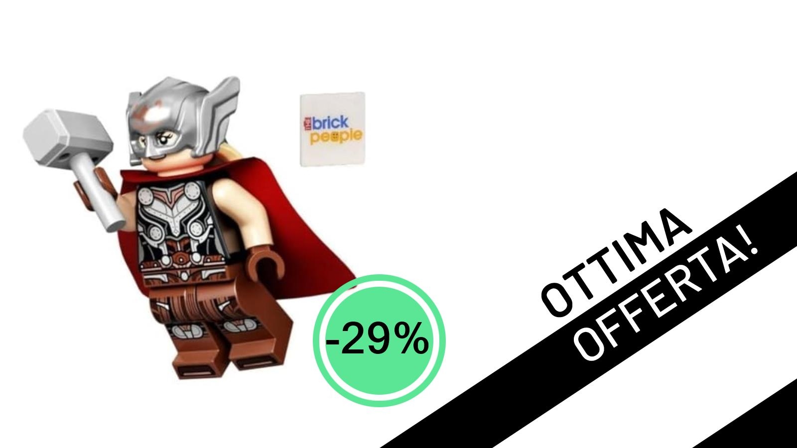 LEGO Supereroi: Mighty Thor (Jane Foster) con Mjolnir in super offerta a soli 9,48€!