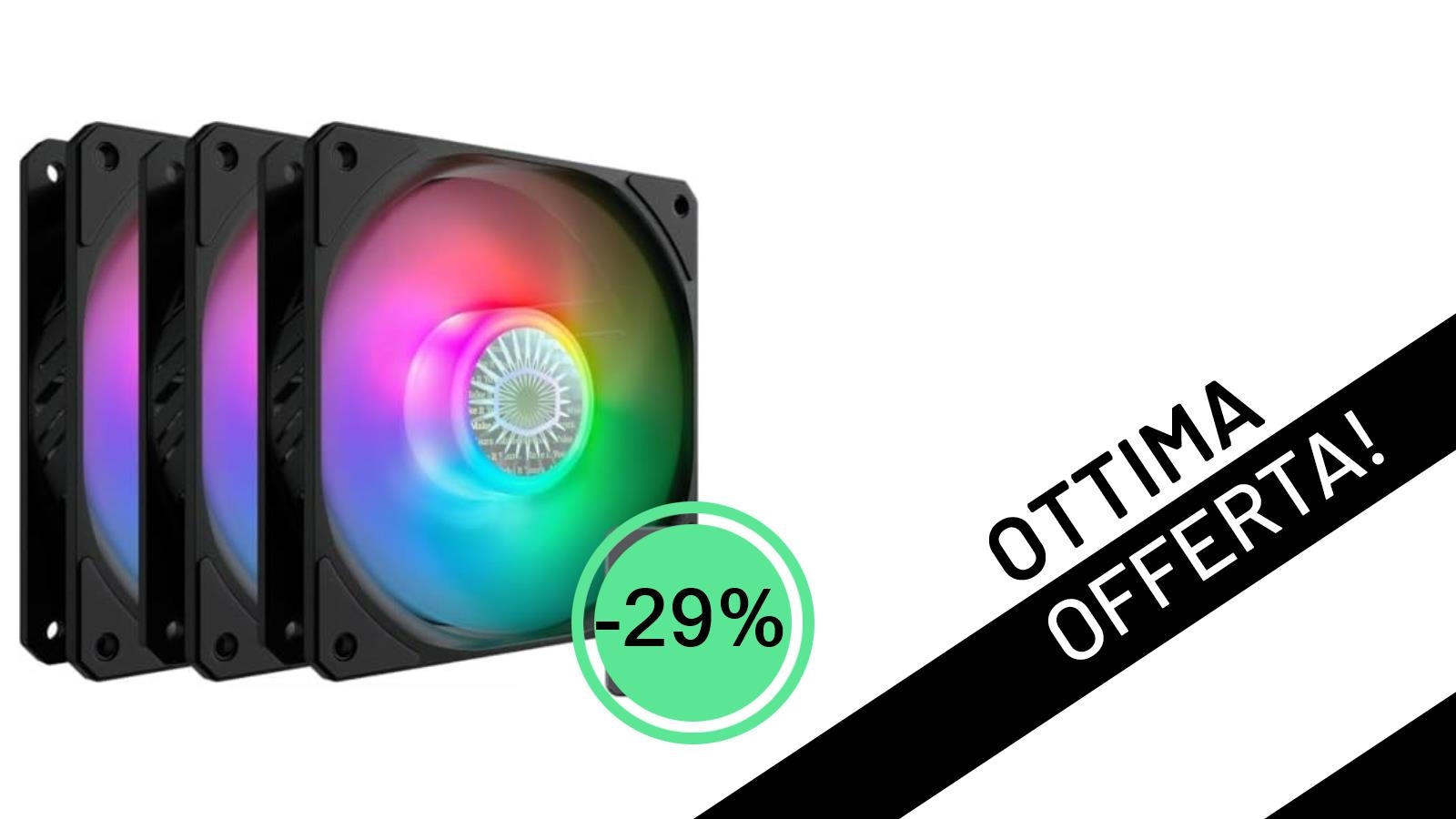 Un Affare da Non Credere: I Fan Cooler Master SickleFlow 120 V2 ARGB 3N1 Scendono a Soli 31,84€!