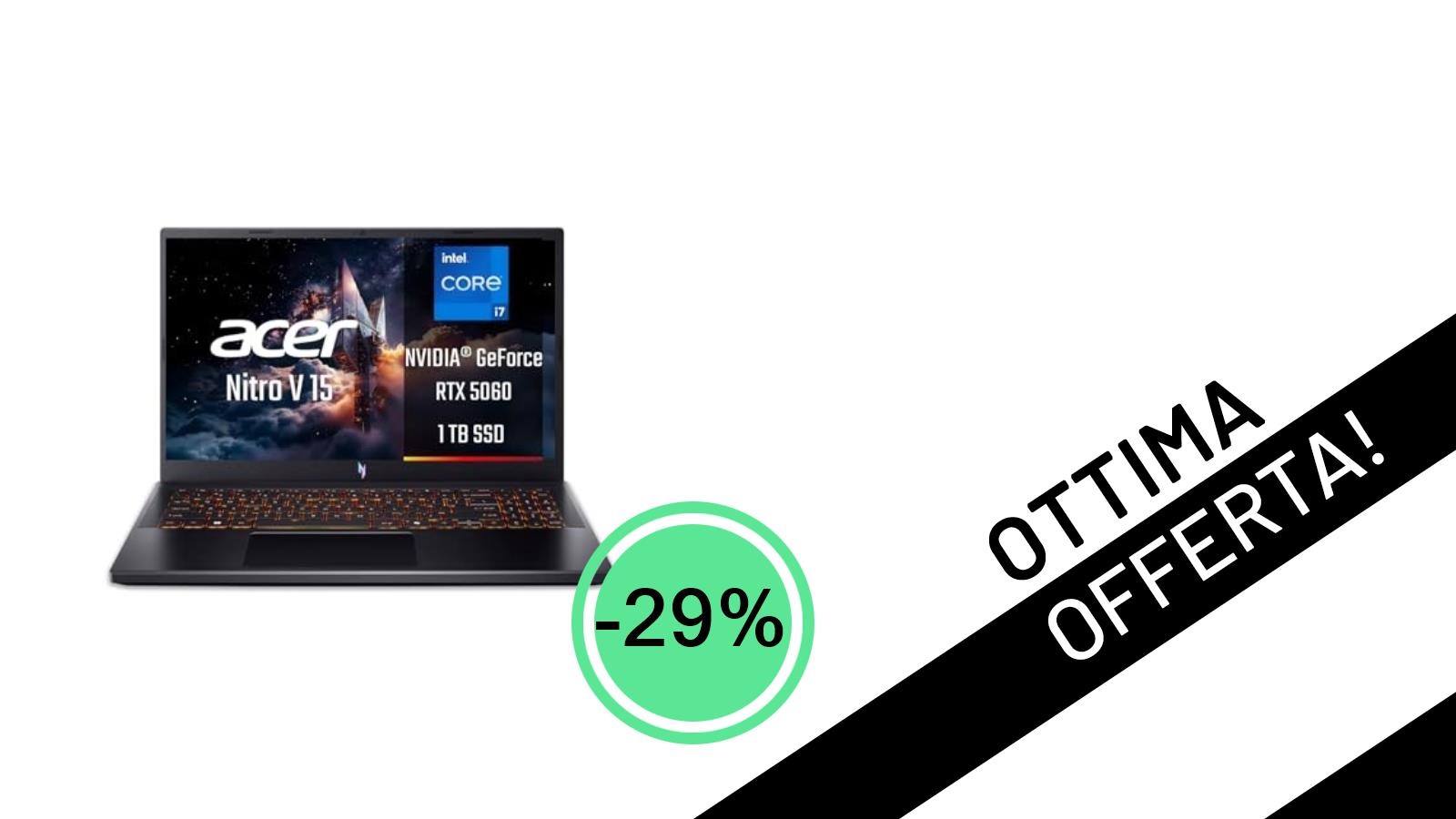 Potenza Gaming a Meno di 1000€: Acer Nitro V 15 ANV15-52-73F2 in Offerta Esplosiva!