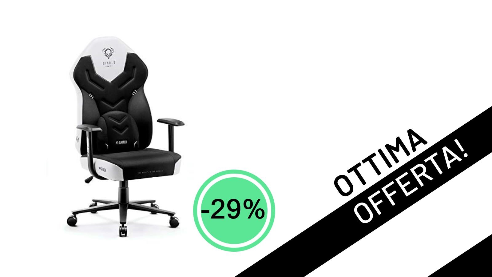 Affare da non perdere: DIABLO X-Gamer 2.0, la sedia gaming ergonomica a soli 162,42€!