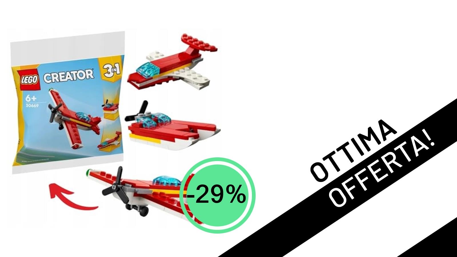 LEGO 30669 Creator: Il leggendario "Flieger" Rosso in offerta imperdibile a soli 9,90€!
