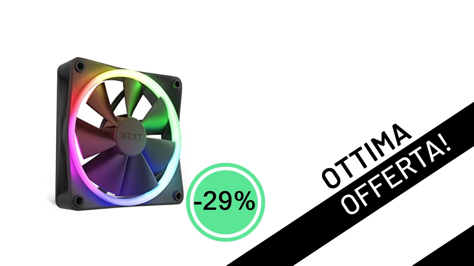 Affare Imperdibile! Il Mouse Gaming NZXT F120RGB Scontato del 29% a Soli 19,99€