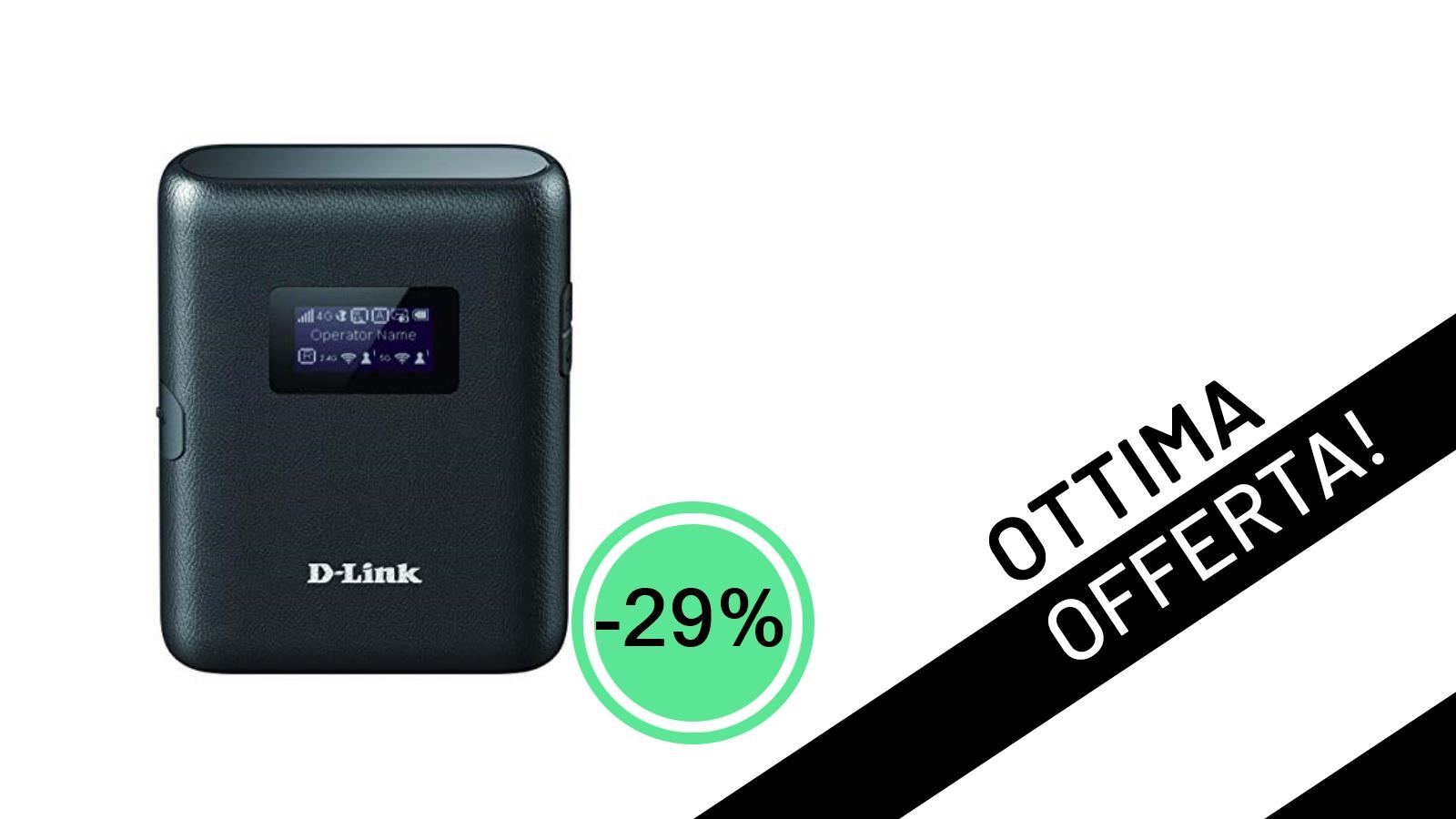 D-Link DWR-933: L'Hotspot Wi-Fi 4G/LTE Portatile al Minimo Storico con Sconto del 29%!