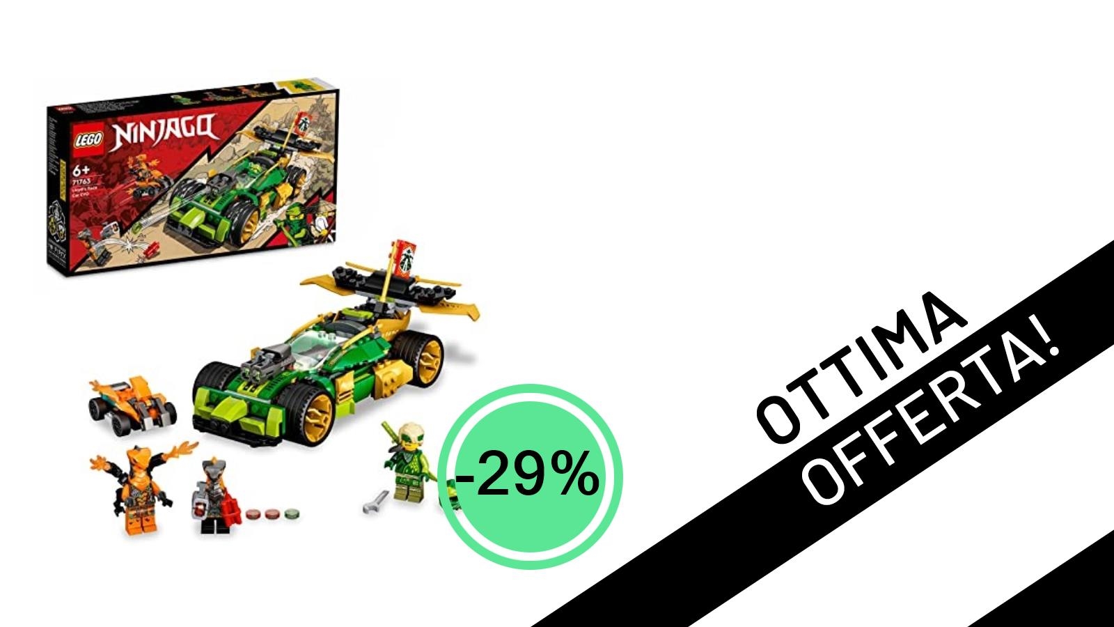 L'Adrenalina LEGO NINJAGO Ti Aspetta: L'Auto da Corsa di Lloyd in Super Sconto del -29%!