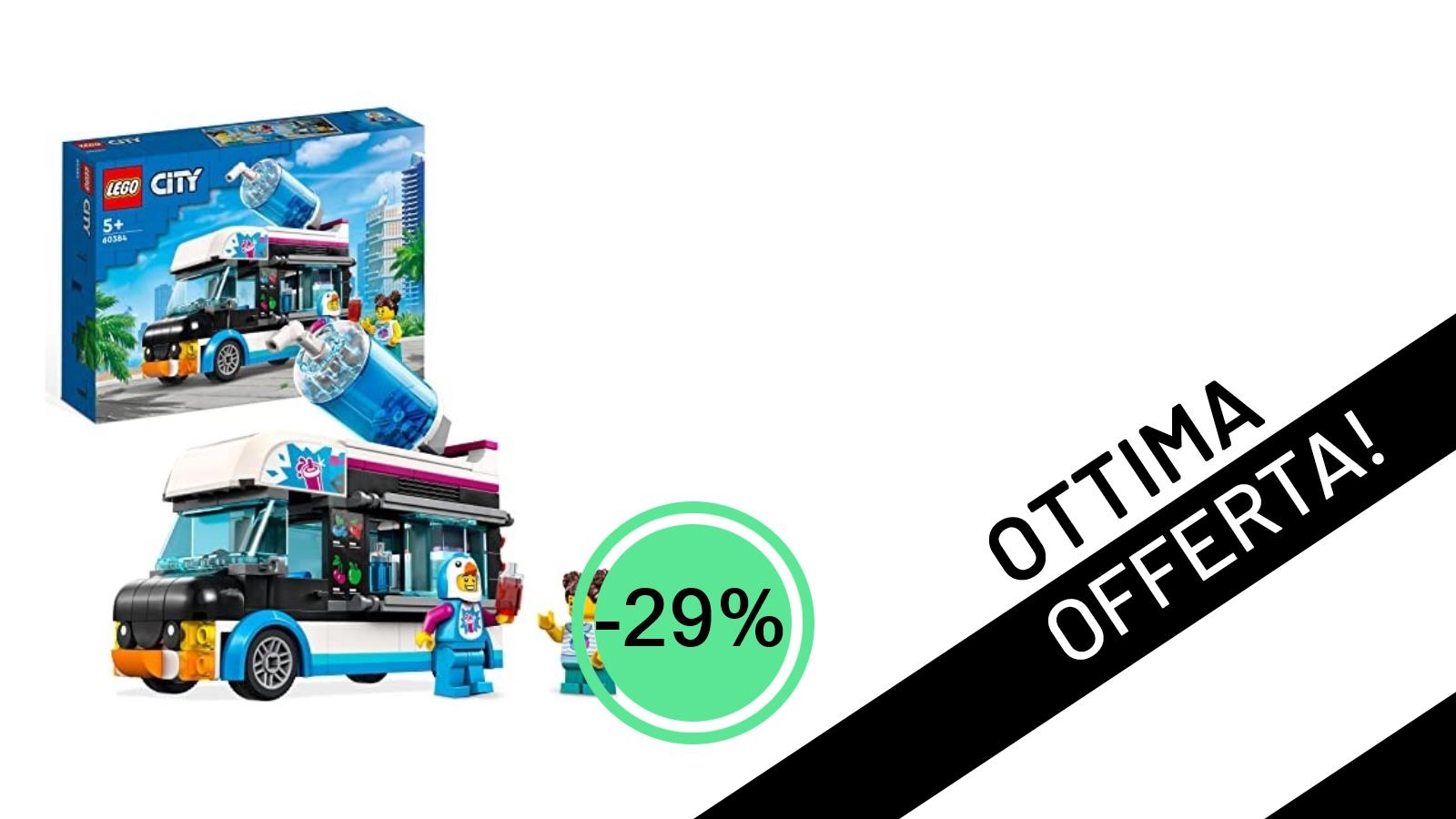 Offerta Imperdibile: Il Divertente Furgoncino delle Granite del Pinguino LEGO City Scontato del 29%!