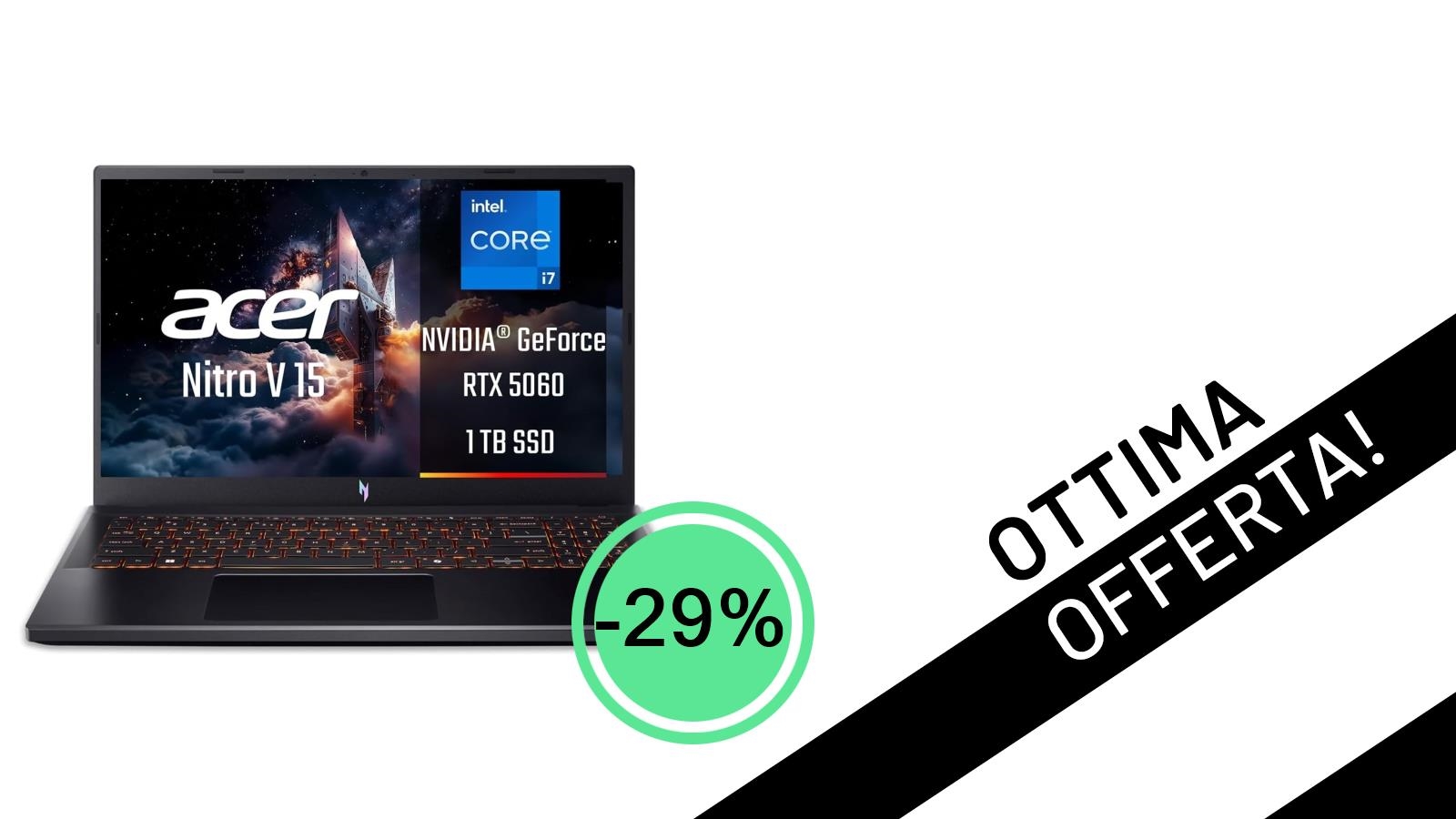 Potenza Gaming a Meno di 1000€: Acer Nitro V 15 ANV15-52-73F2 in Offerta Esplosiva!