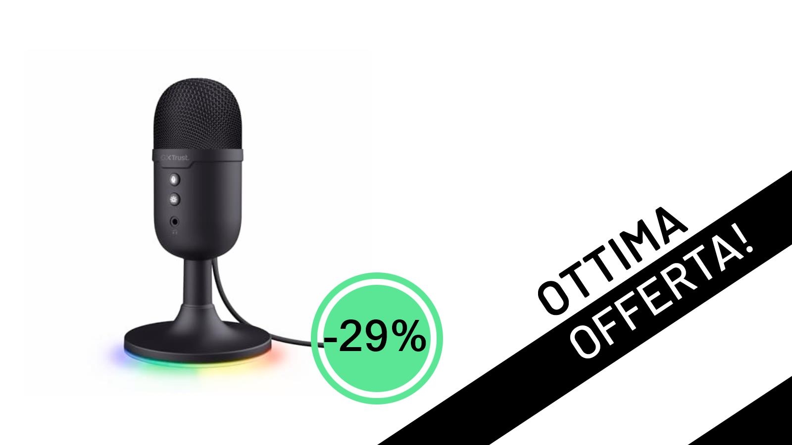 GXTrust 236 Yami: Il Microfono da Streaming Essenziale Scontato del 29% a soli 24,99€!