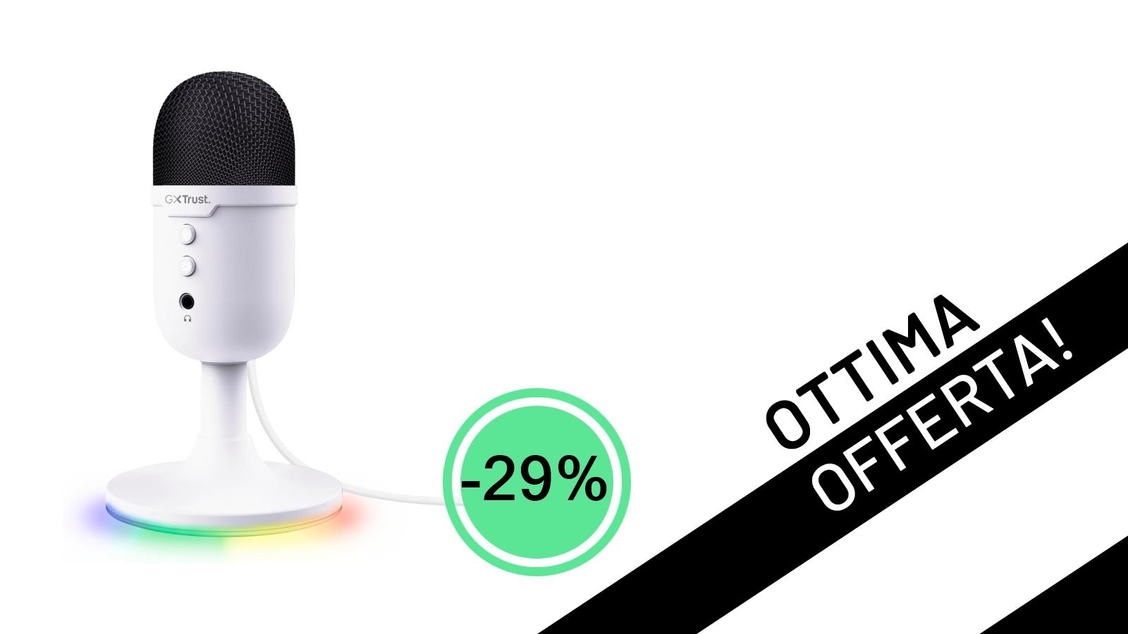 Il microfono Trust Gaming GXTrust Yami crolla di prezzo: -29% a soli 24,99€!