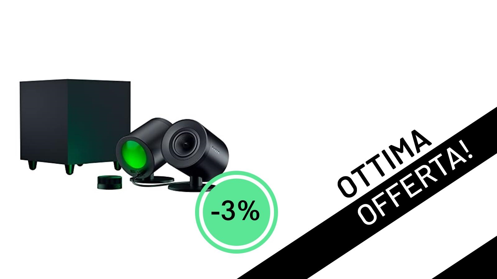 Razer Nommo V2 Pro: L'Audio Gaming Definitivo Scontato del 3%!