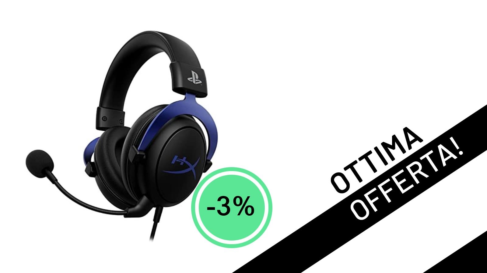 HyperX Cloud: le cuffie gaming ufficiali PlayStation ti aspettano a soli 68,16€!