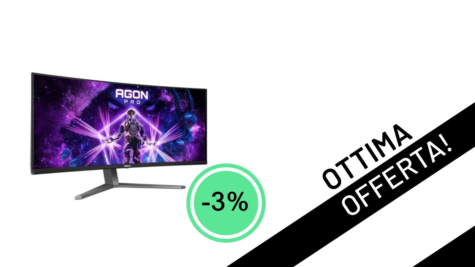 Monitor AOC Agon PRO OLED 34" Curvo: L'Offerta Imperdibile per i Gamer!