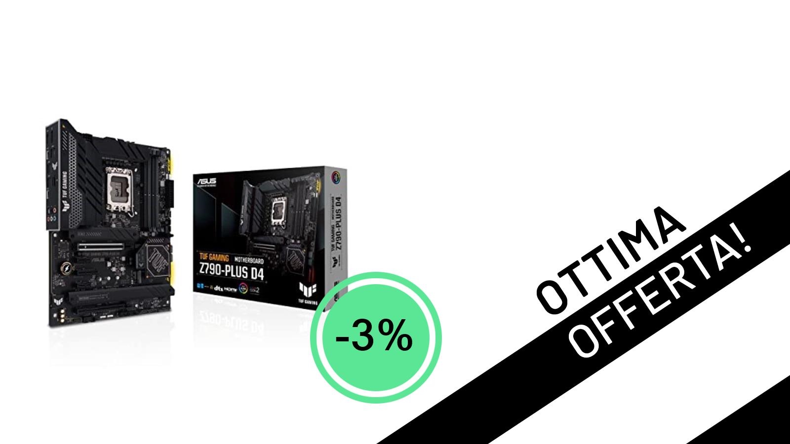 ASUS TUF GAMING Z790-PLUS D4: Scheda Madre Gaming di Punta a Soli 207,78€!